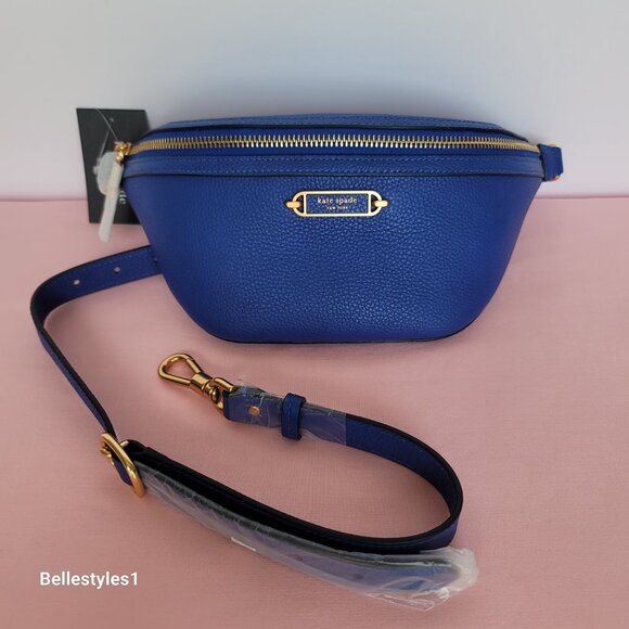 KATE SPADE Belt Bag Gramercy Medium Pebbled Leather – Blueberry color🎈⭐ - Picture 11 of 16